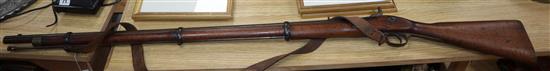 An 1868 Enfield percussion cap musket